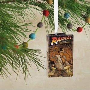 Hallmark Indiana Jones Movie Retro Video Cassette Case Plastic Ornament